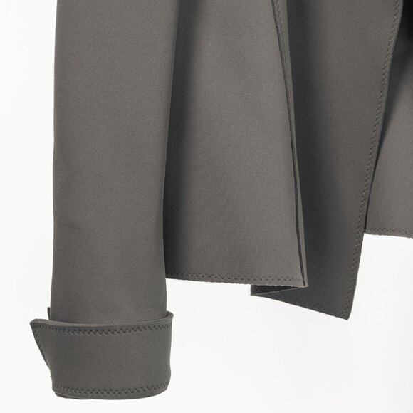 Marie Saint Pierre Grey Neoprene Open-Front Blazer - Picture 5 of 8